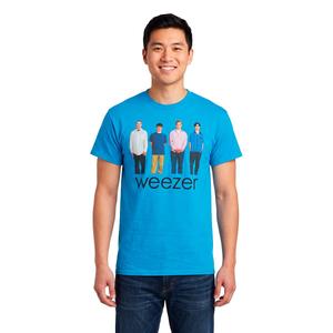 Young Mens Weezer Blue Album Cover Graphic Tee