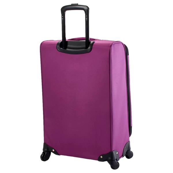 Nicole Miller New York 24in. Stripe Spinner Luggage - Raspberry alternate view