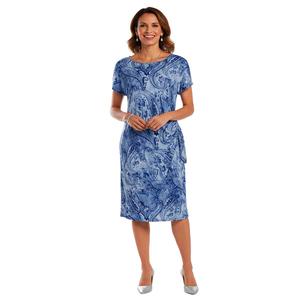 Womens Sami & Jo Short Sleeve Paisley Sarong Wrap Dress