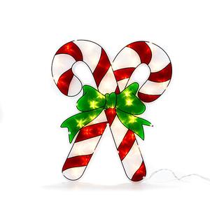 Sienna 35 Light Glazed Window Candy Cane