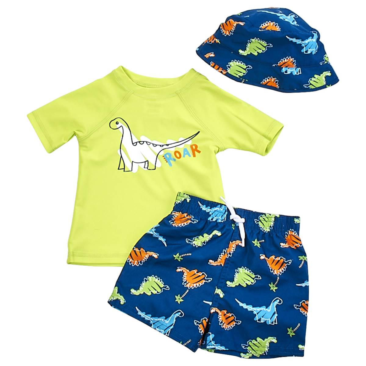 Baby Boy (12-24M) Floatimini(R) Crayon Dino Rash Guard Swim Set