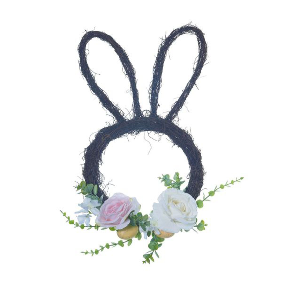 Bunny Ear Wreath W/ Neutral Florals
