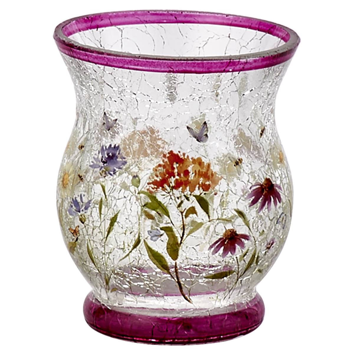 Tanspac Wildflower Crackle Votive Candleholder