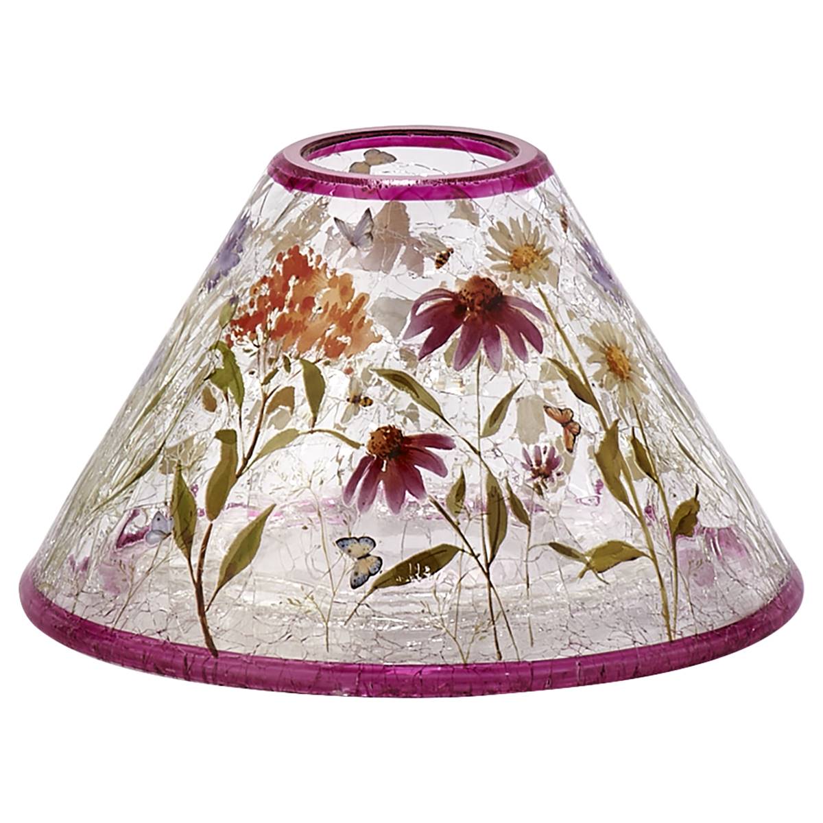 Transpac Wildflower Crackle Jar Shade