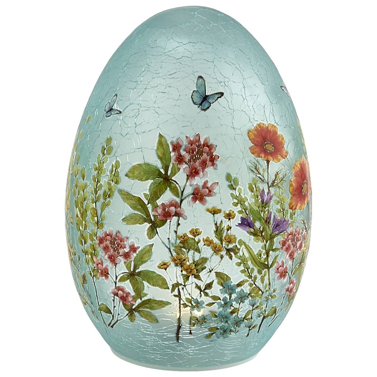 Transpac Flowers & Butterflies LED Crackle Egg