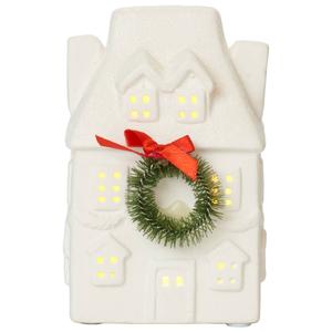 Christmas LED Village House with Wreath