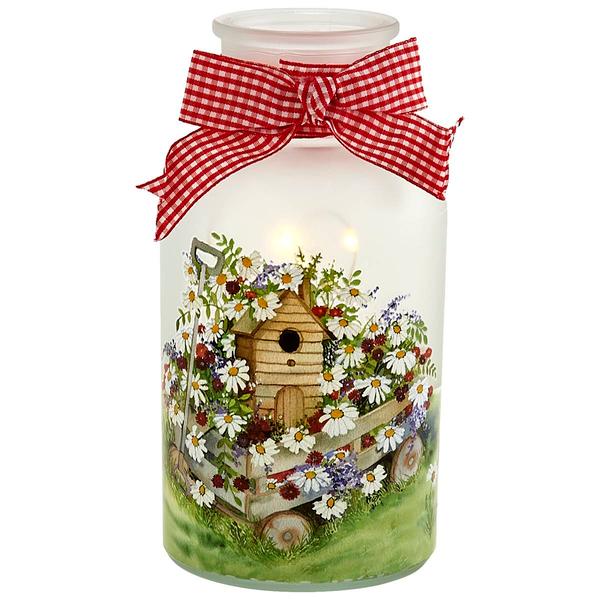 Transpac Americana LED Birdhouse Lantern