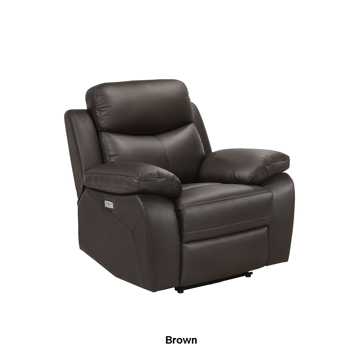 Elements Durham Power Leather Recliner