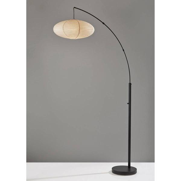 Adesso Corinne Black Arc Floor Lamp alternate view