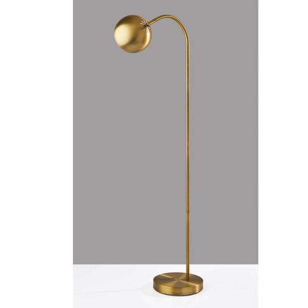 Adesso Emerson Antique Brass Floor Lamp alternate view