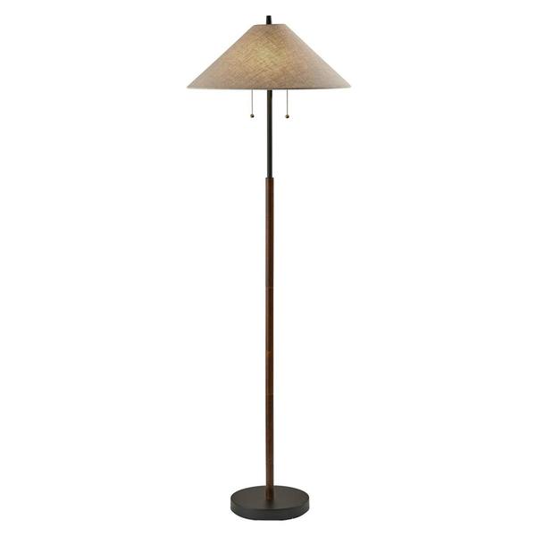 Adesso Palmer Walnut Floor Lamp
