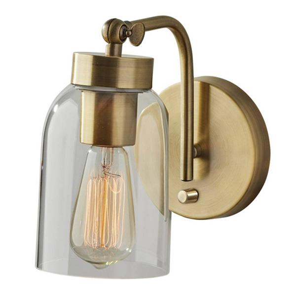 Adesso Bristol Antique Bronze Wall Lamp