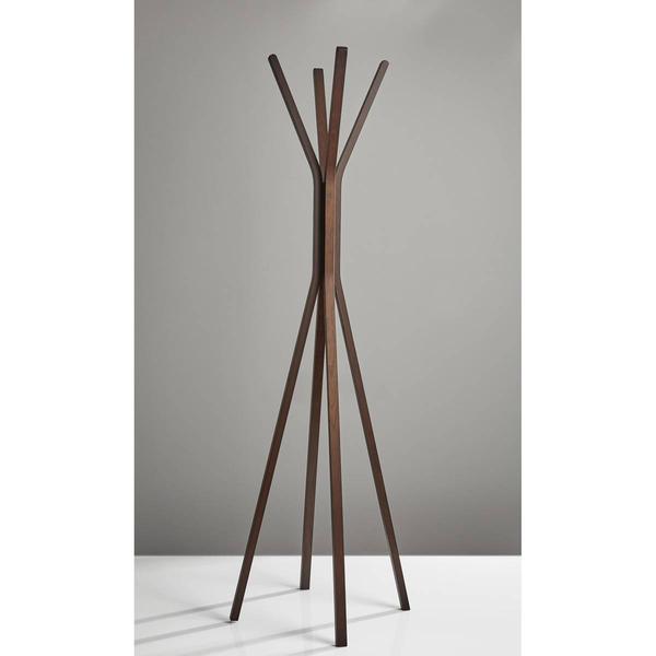Adesso Toby Walnut Coat Rack alternate view