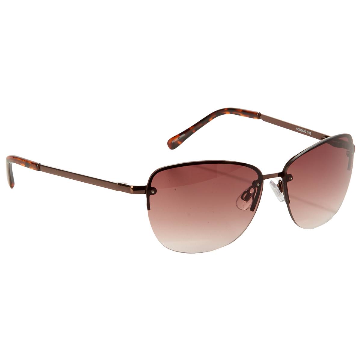 Womens Ashley Cooper(tm) Metal Rimless Rectangle Sunglasses