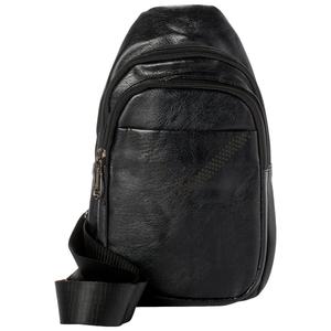 Pleather Sling Bag - Black