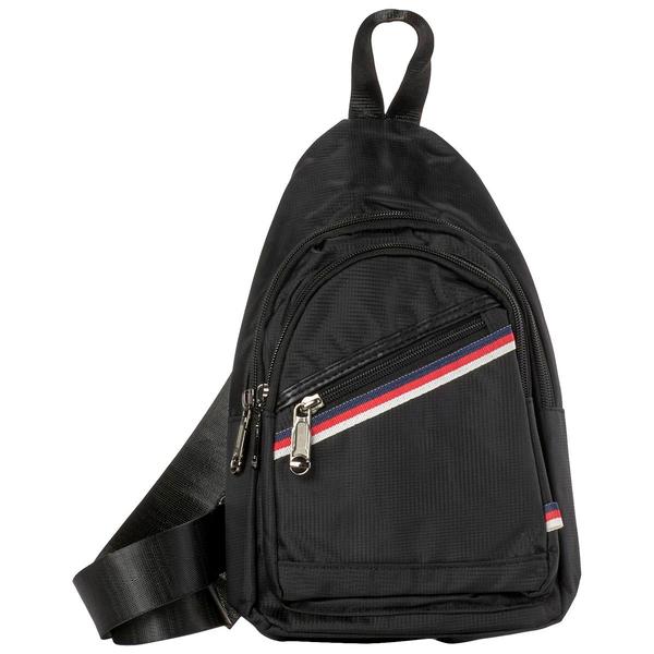 Mens Nylon Striped Sling Bag alternate view