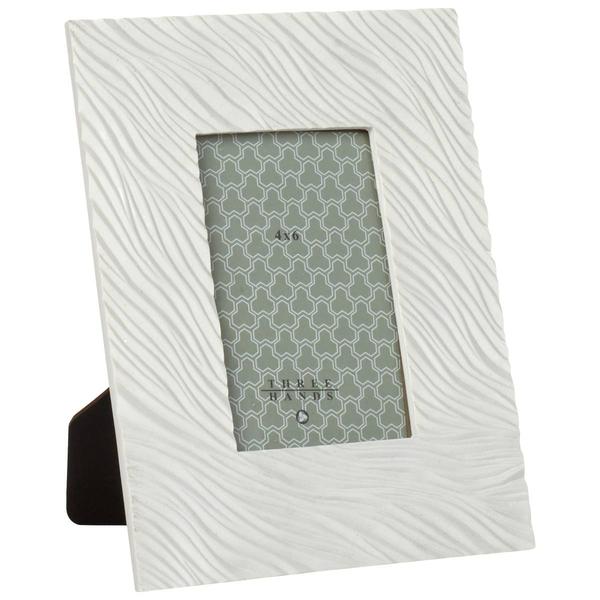 White Resin Waves Frame - 4x6