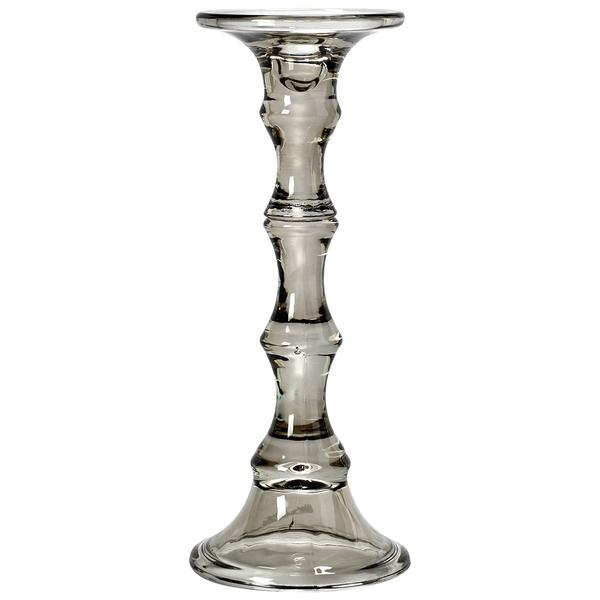 Mikasa(R) 11.75in. Glass Candle Holder - Smoke