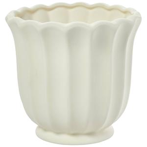 Medium Scalloped Ivory Planter