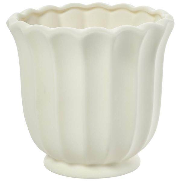 Medium Scalloped Ivory Planter