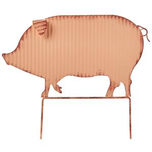 Corrugated Metal Garden Pig Stake