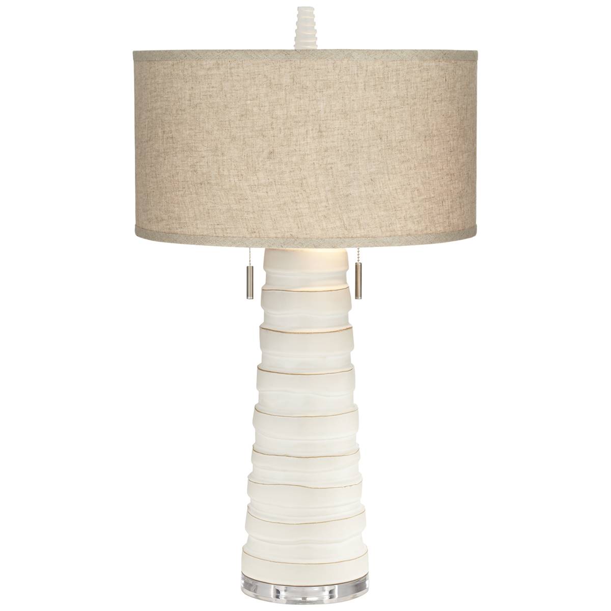Pacific Coast Lighting Matinee 31in. White Table Lamp