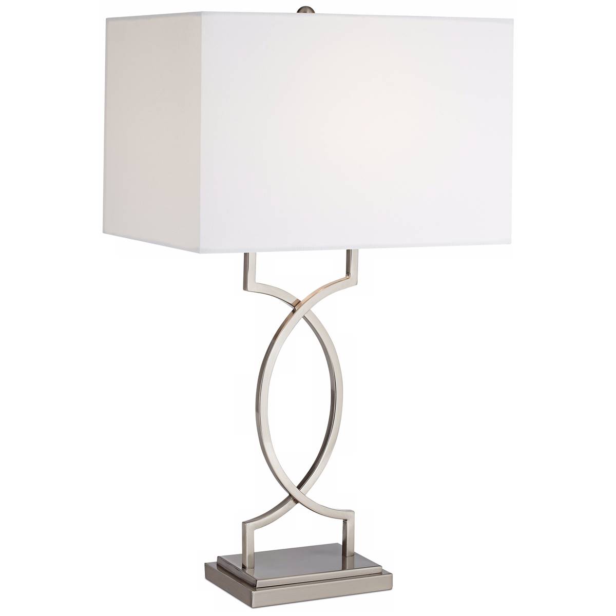 Pacific Coast Lighting Modern Rome 30in. Nickel Table Lamp