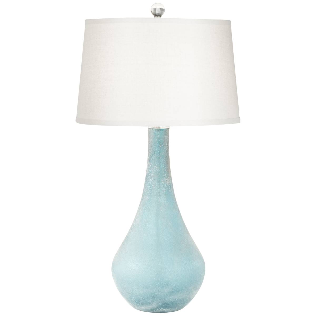 Pacific Coast Lighting City Shadow 30in. Teal Blue Table Lamp