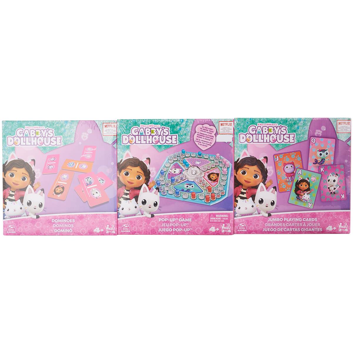 Spin Master 3 Game Bundle Gabby's Doll House
