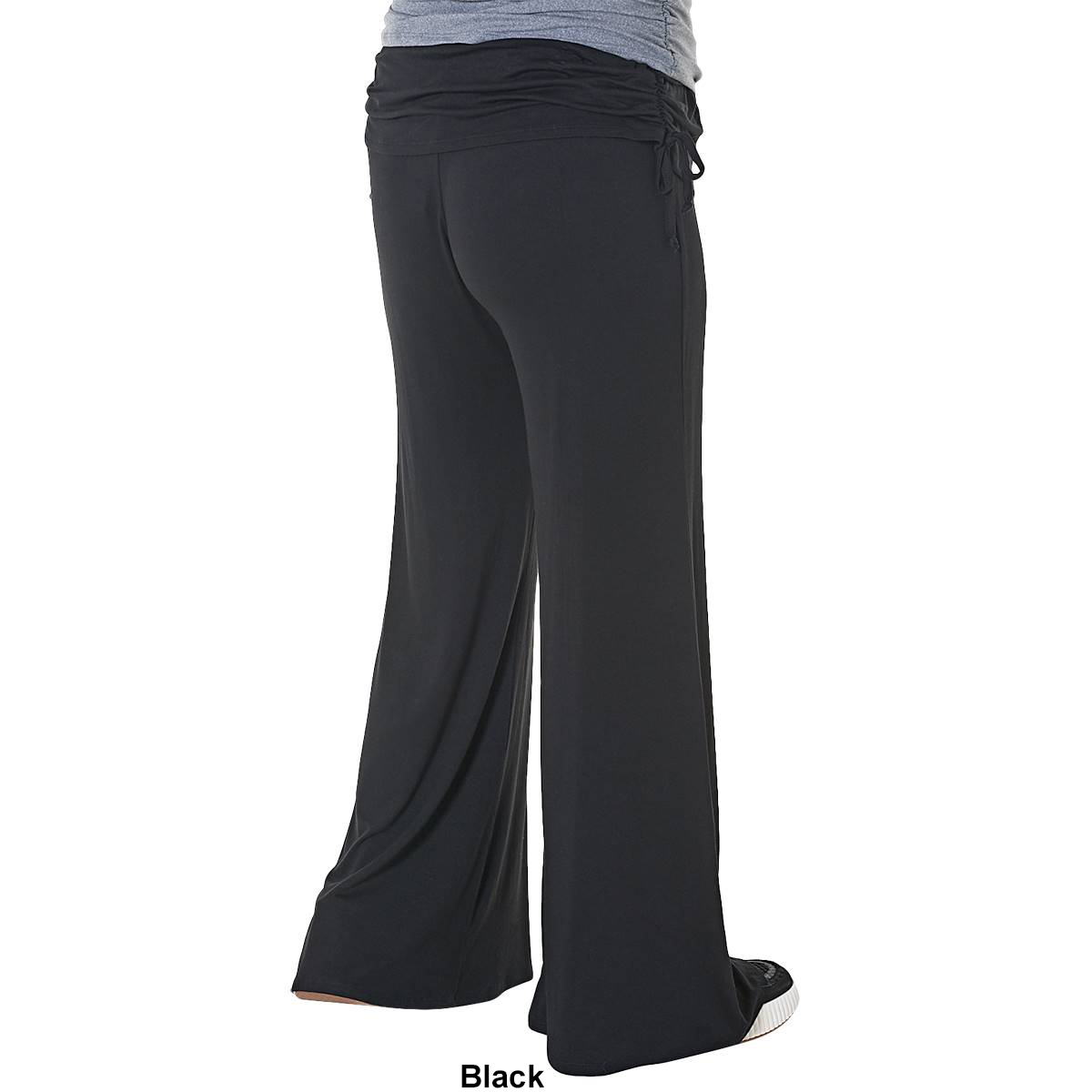 Womens Due Time Fold Over Side Cinch Maternity Palazzo Pants