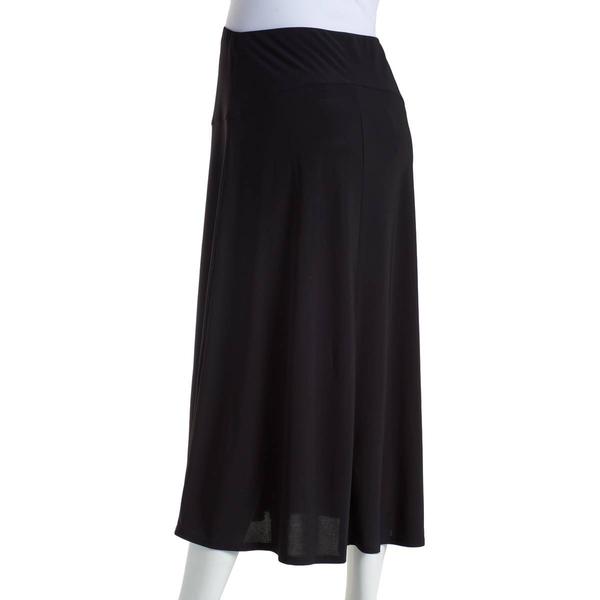 Womens Due Time Pull-On Over The Belly Solid Maternity Skirt alternate view