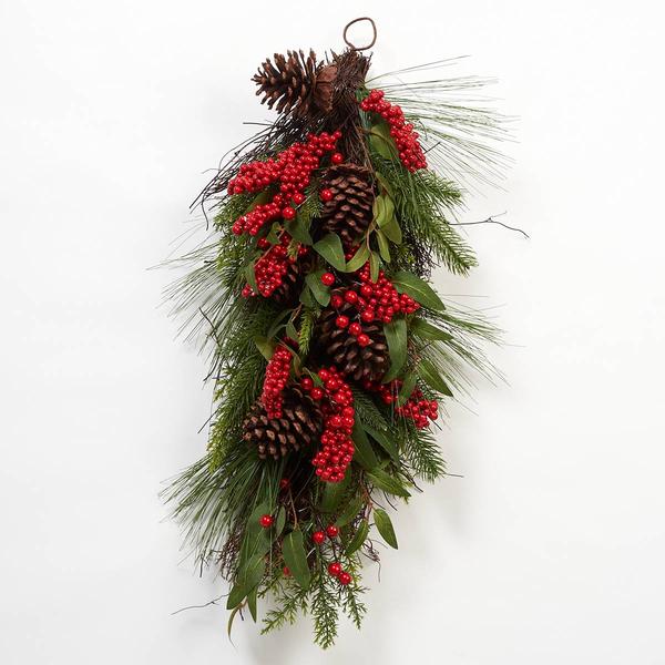 Pinecone Berry Teardrop - 28in.