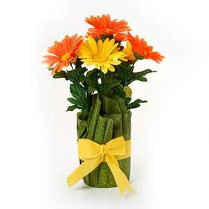Life-Like Yellow & Orange Gerbera Daisy