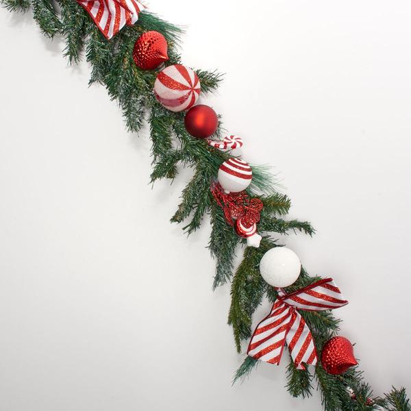 Peppermint/Ball Ornaments/Ribbon Garland