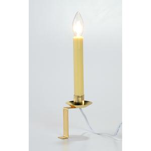 11in. Brass Electric Window Candle