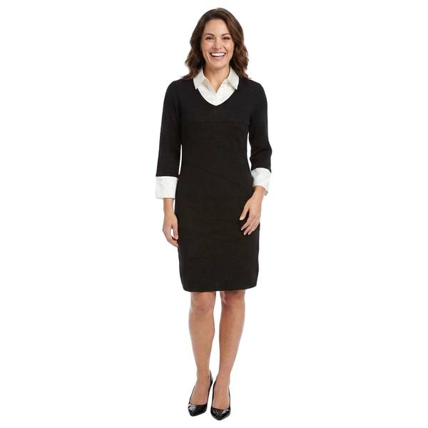 Petite Hailey Lyn Long Sleeve 2-in-1 Satin Sweater Dress alternate view