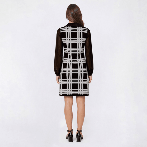 Womens Nina Leonard Plaid Two in One Sweater Dress alternate view