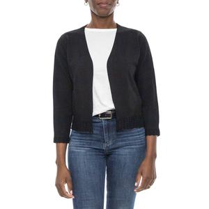 Womens Nina Leonard 3/4 Sleeve Ruffle Hem Bolero Shrug