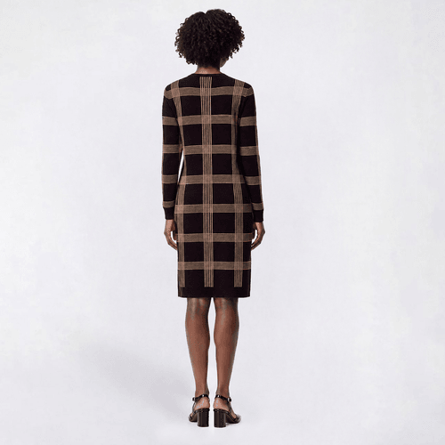Womens Nina Leonard Long Sleeve Plaid Two In One Sweater Dress alternate view