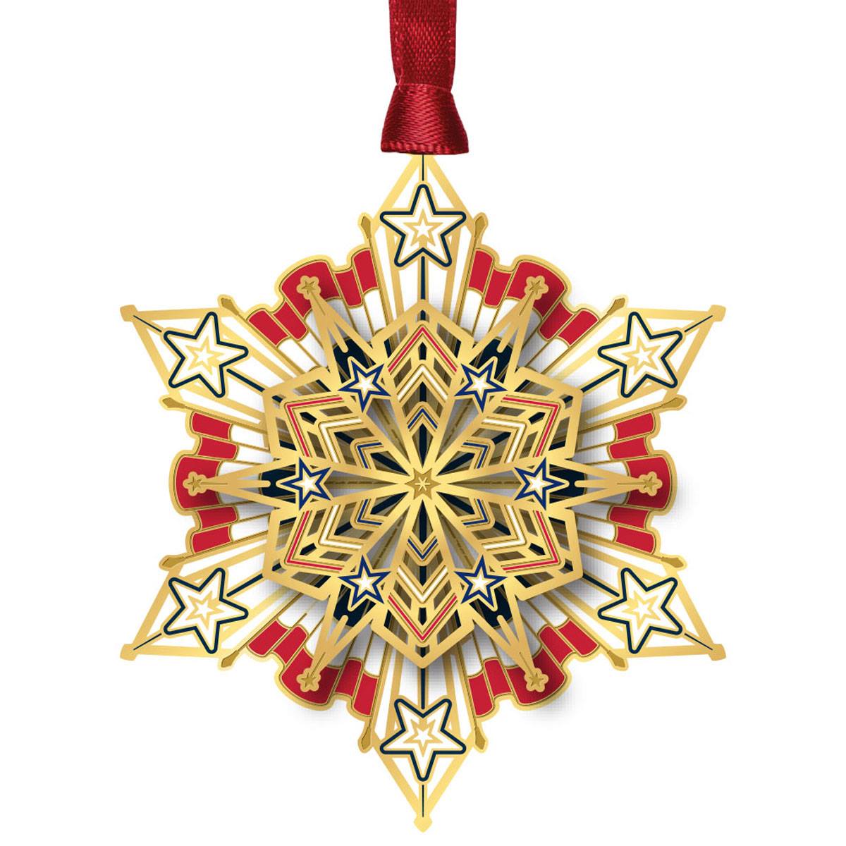 Beacon Design Americana Snowflake Ornament