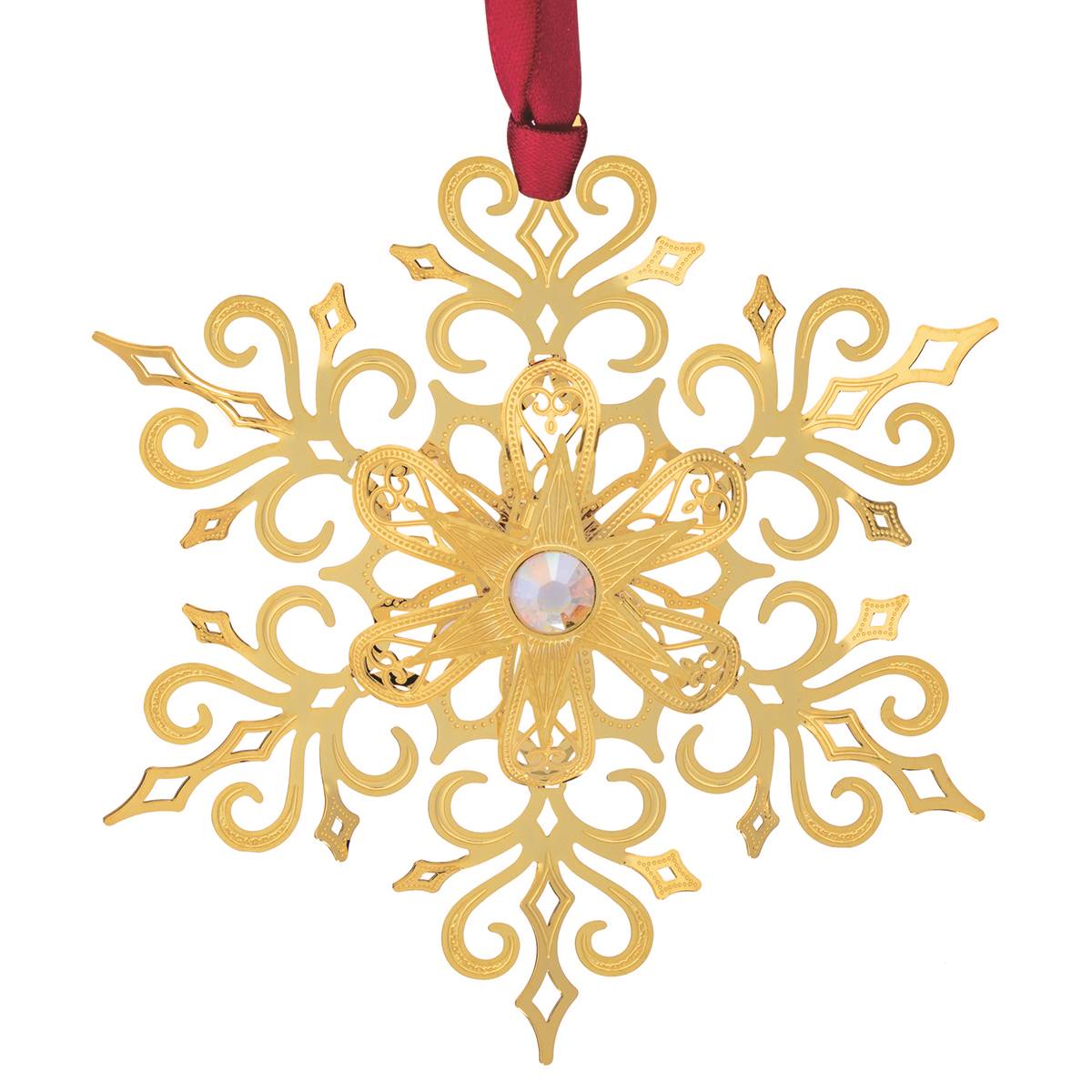 Beacon Design Brilliant Gold Snowflake Ornament