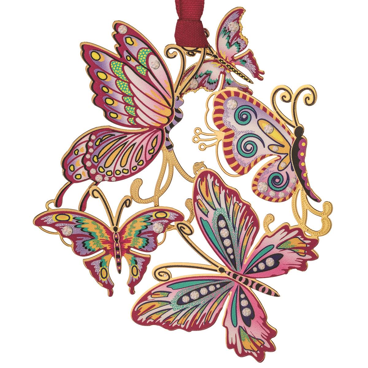 Beacon Design Butterfly Collage Ornament