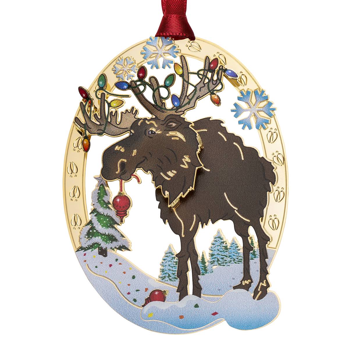 Beacon Design Holiday Moose Ornament