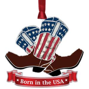 Beacon Design Cowboy Boots USA Ornament