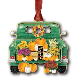 Beacon Design Truck with Pumpkins Ornament