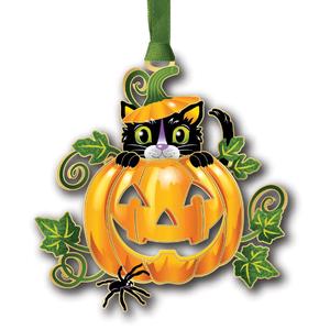 Beacon Design Black Cat Jack-O-Lantern Ornament