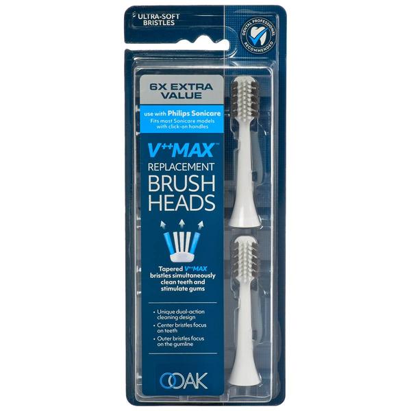 Ooak V++Max 6pk. Replacement Heads for Philips Sonicare