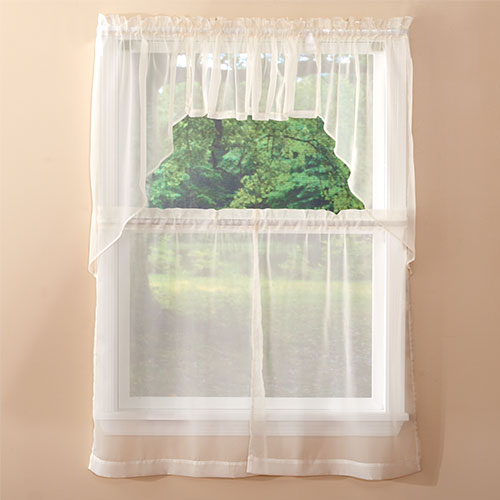 Curtain Fresh Voile Odor Neutralizing Valance Curtain - 56x14