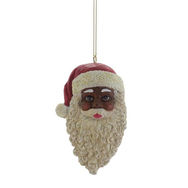 Resin Black Santa Hanging Ornament
