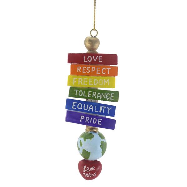 Resin Love Wins Hanging Ornament